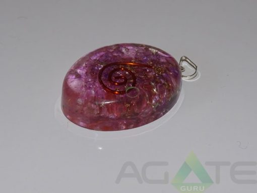 Violet Orgone Oval Pendent