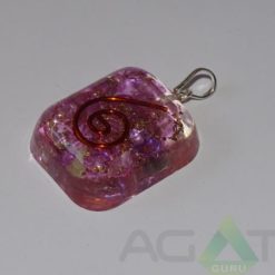Violet Orgone Rounded Square Pendent