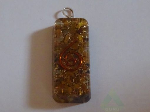Yellow Jasper Orgone Long Rectangle Pendent
