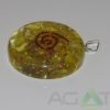 Yellow Orgone Disc Pendent