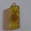 Yellow Orgone Long Rectangle Pendent