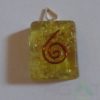 Yellow Orgone Square Pendent