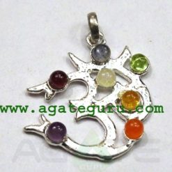 7 CHAKRA OM METAL PENDENT