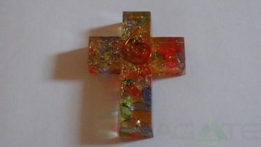 7 Chakra Mix Cross Shape Pendant