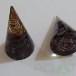 Amethyst Orgonite Cone With Crystal Point