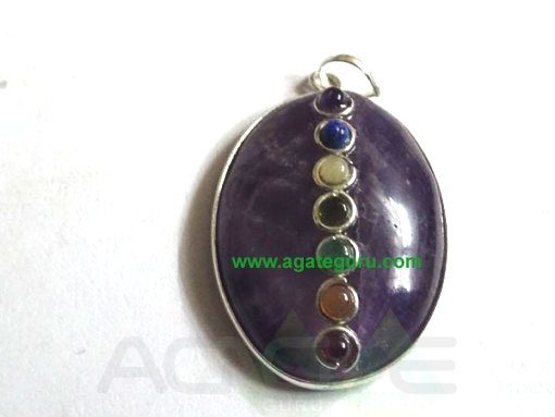 Amethyst Oval Pendent