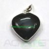 Black Agate Heart Pendant