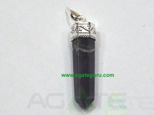 Black Tourmaline Faceted Pencil Pendent