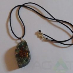 Blood Stone Orgone Eye Pendent With Cord