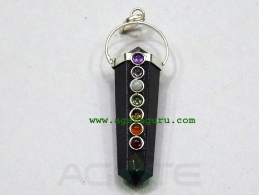 Chakra Black tourmaline Pendant