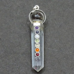 Chakra Crystal Pencil Pendant With Ball