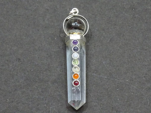 Chakra Crystal Pencil Pendant With Ball