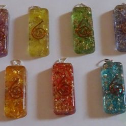 Chakra Orgone Energy Long Rectangle Pendant