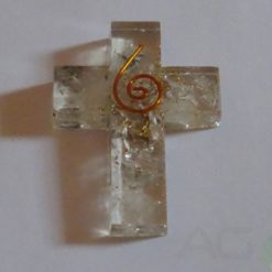 Crystal Quartz Cross Shape Pendant