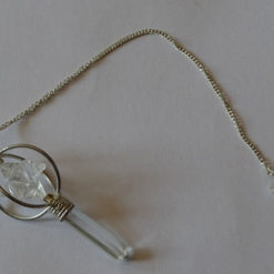 Crystal Quartz Pendulum with star