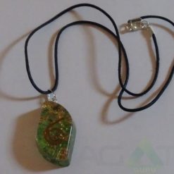 Green Orgone Eye Pendent With Cord