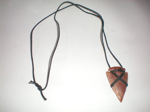 Hand Made 2inch Agate Arrowhead Necklace