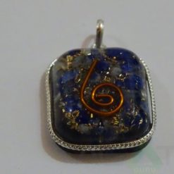 Lapis Lazuli Orgone Rounded Square Pendent With Chain