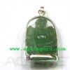 Light Green Aventurine Ganesha Metal Pendent