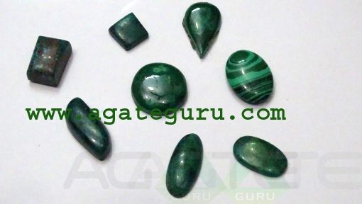 Malachite Cabochons Mix Shape & Size