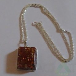 Red Jesper Orgone Heart Pendent With Chain