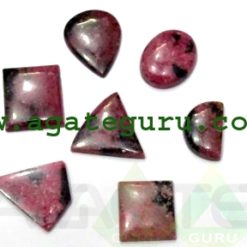 Rhodonite Cabochons Mix Shape & Size