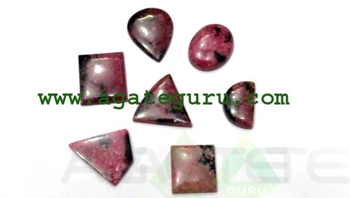 Rhodonite Cabochons Mix Shape & Size