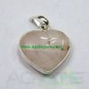 Rose Quartz Agate Heart Pendant