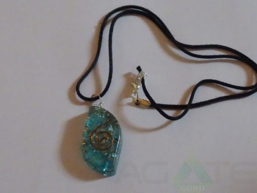 Sapphire Orgone Eye Pendent With Cord
