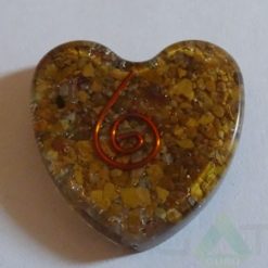 Tiger Eye Orgone Heart Pendent