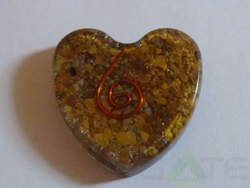 Tiger Eye Orgone Heart Pendent