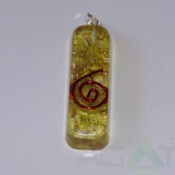 Yellow Orgone Pipe Pendent