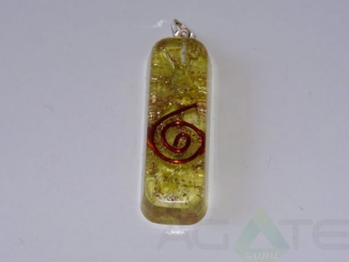 Yellow Orgone Pipe Pendent