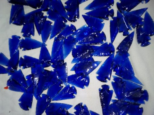 BLUE COLOR GLAS ARROWHEADS