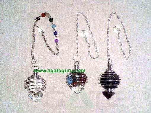 Chakra Ball Pendulums : Chakra Spiral Pendulums