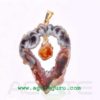 Agate 2 pieces Slice Pendant,