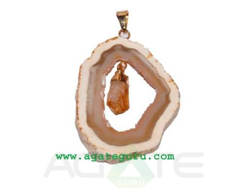 Agate Slice Pendant 2 pieces