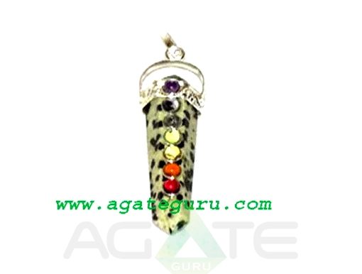 Dalmatian Seven Chakras Bridge Pendant