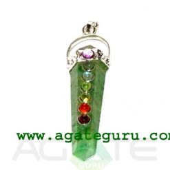 Green Flourite Seven Chakra Bridge Pendant