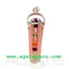 Rose Quartz Seven Chakra Bridge Pendant