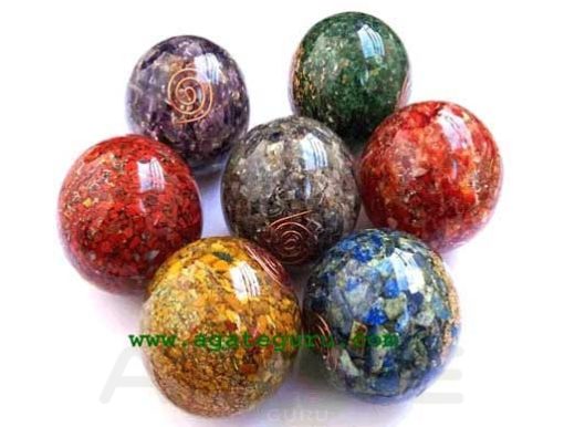 Chakra Orgone Chips Ball