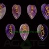Amethyst Engraved Sanskrit Heart Set
