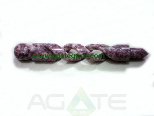 Lepidolite Carved .Healing wands,