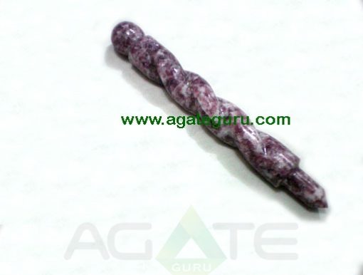 Lepidolite Twisted Healing wands