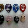 Mix 7 Chakra Heart Pendents