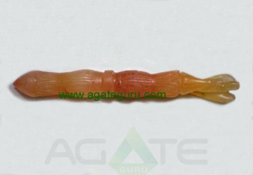 Orange Selenite Carved Angel Wands
