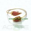 RED CORNELIAN TWO TONE ARROWHEAD BANGLE