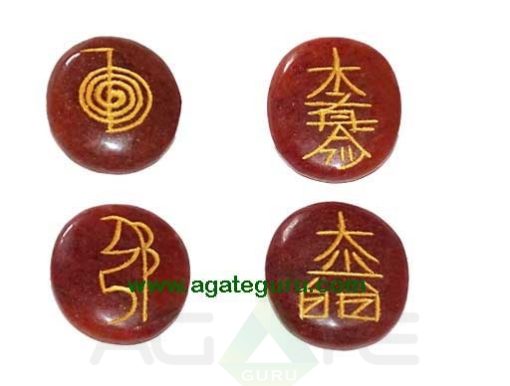 Red Jasper Reiki Oval Set