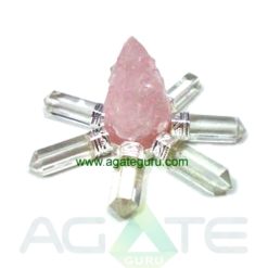 Rose Quartz Rough Point Crystal Pencil Energy Generator