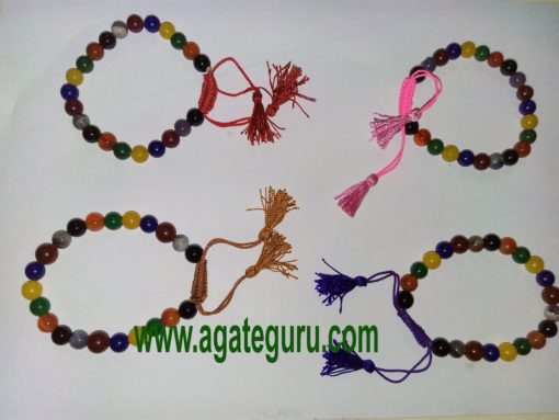 7 Chakra elastic 10mm bracelet